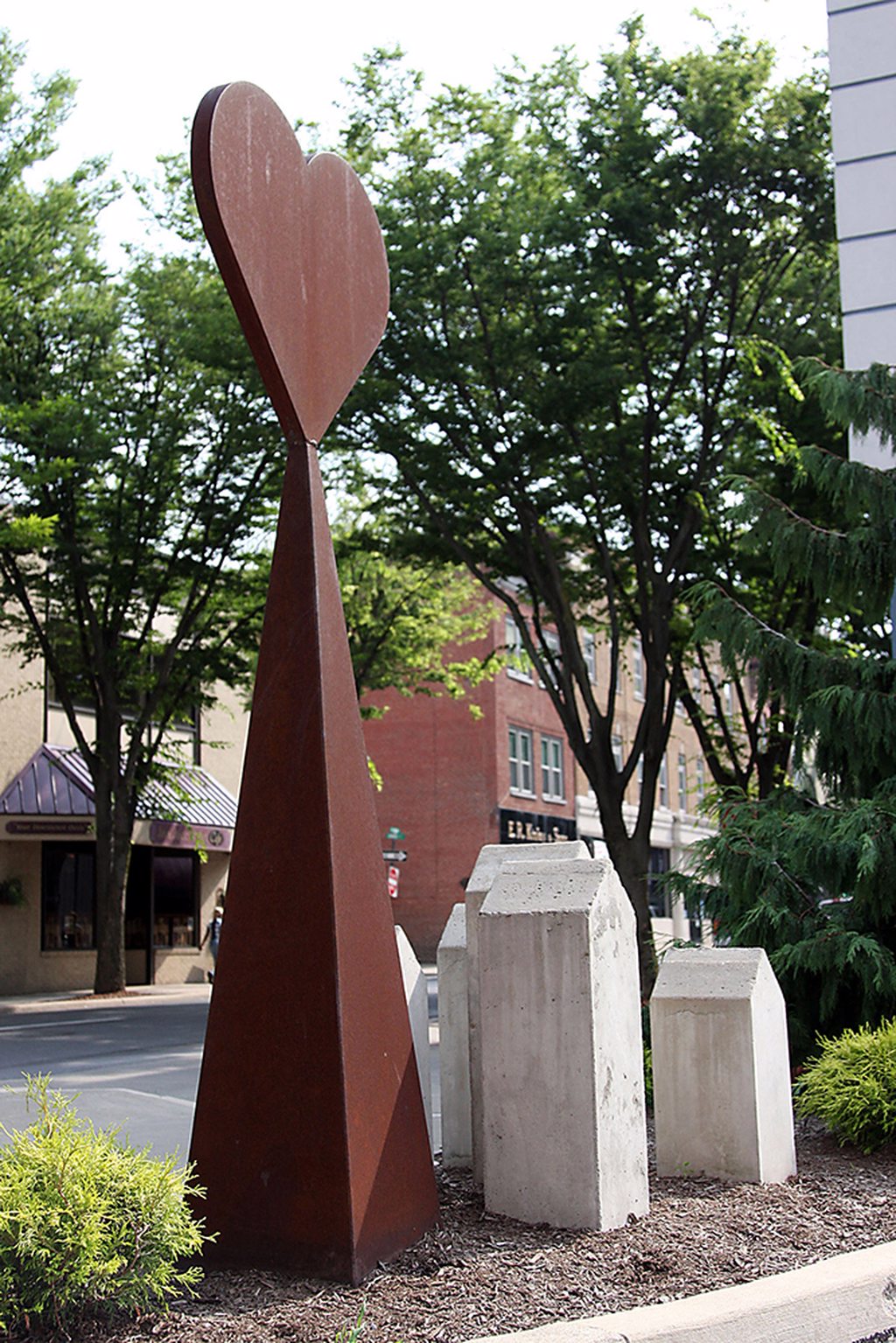 Steel and Stone Sculpture